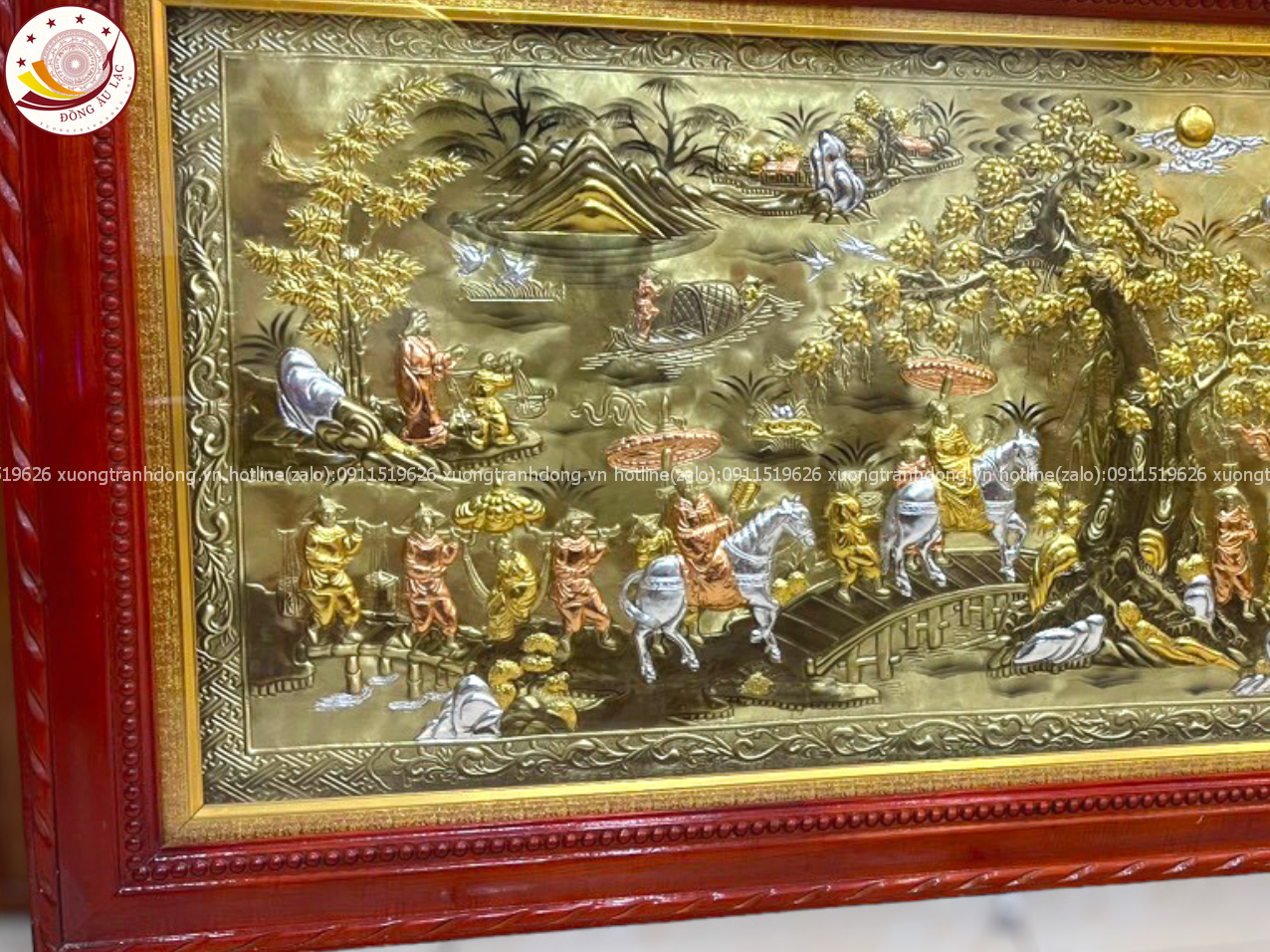 tranh vinh quy bai to dong vang nen xuoc dat vang kich thuoc 170cmx90cm xuong tranh dong
