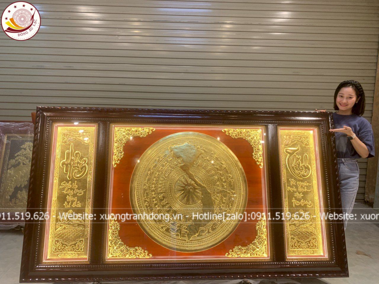 tranh trong dong dong vang dat vang kich thuoc 2m31x1m26 xuong tranh dong