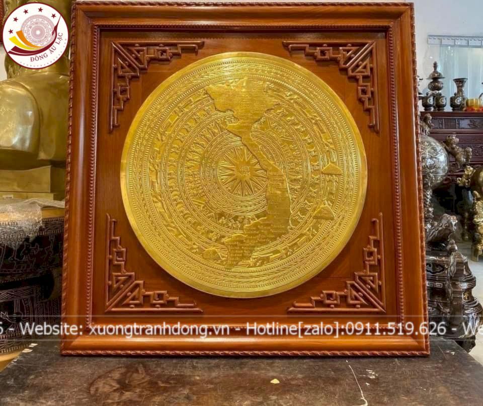 tranh trong dong dong do dat vang kich thuoc 88x88cm xuong tranh dong