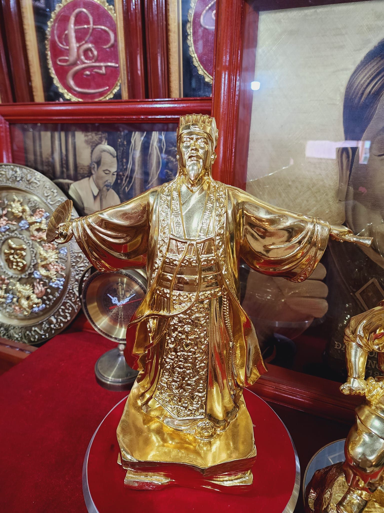 tuong khong minh dong vang dat vang 24k cao 50cm xuong tranh dong