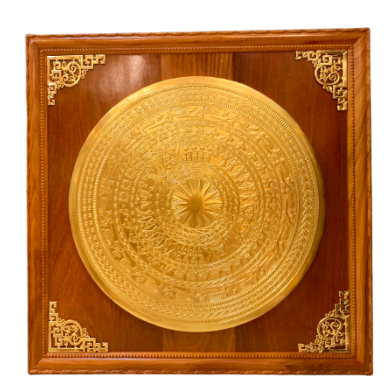 tranh trong duc kt 1m07x1m07 dk mat trong 80cm thep vang 24k