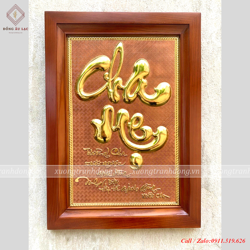 tranh chu cha me nen hong bang dong kich thuoc 38 54cm