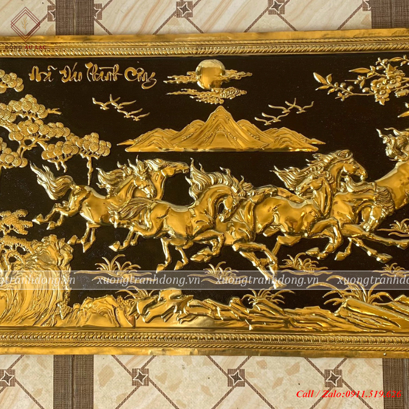 tranh qua tang cao cap tranh ma dao thanh cong bang dong nen den kt 88 48cm
