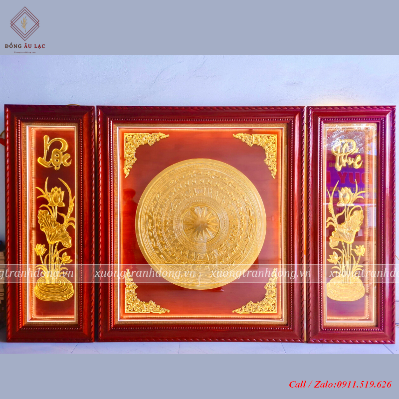 tranh trong phuc loc kt140x220cm dk mat 80cm thep vang10k