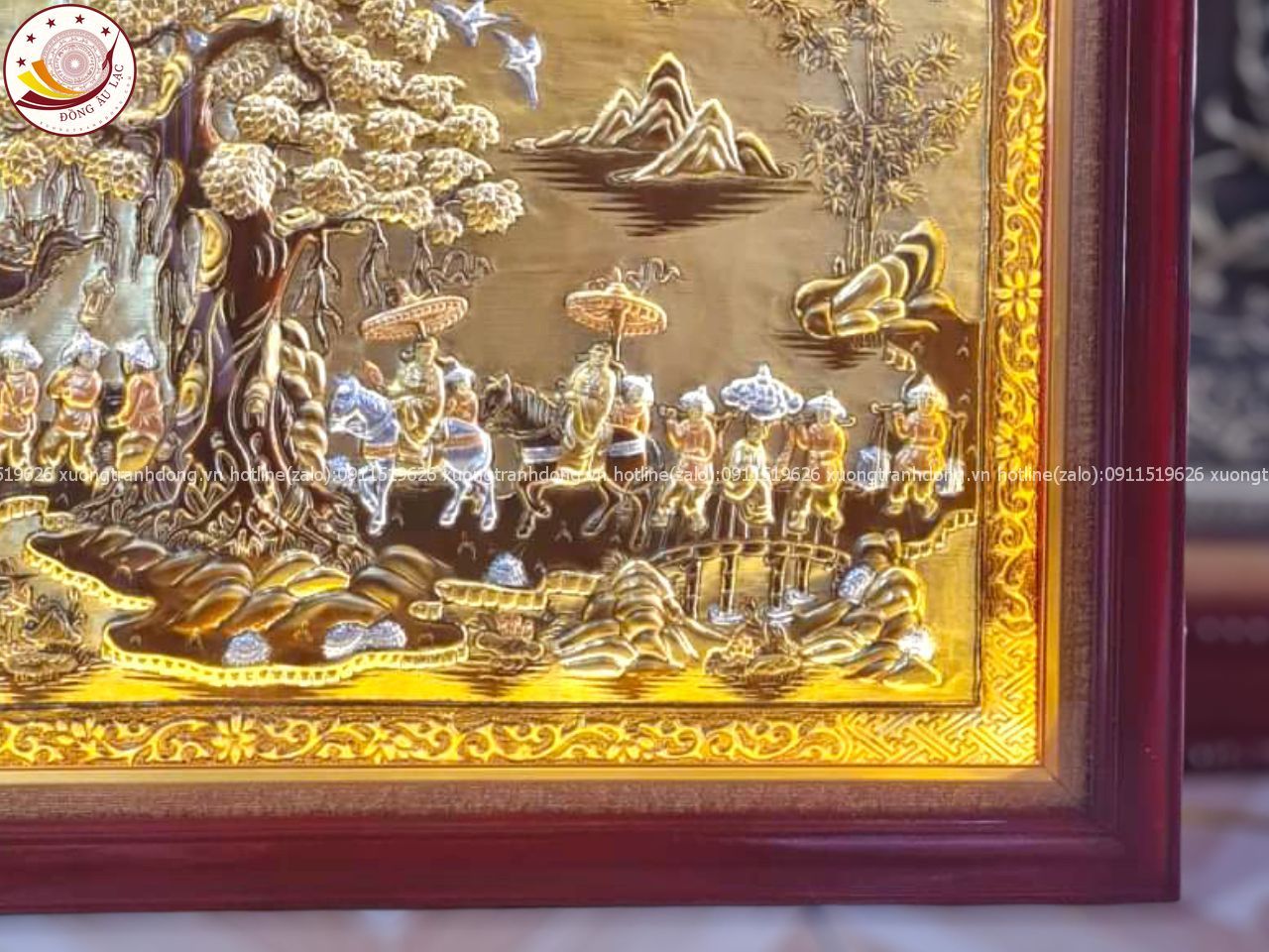 tranh vinh quy bai to dong vang xuoc nen dat vang kich thuoc 110cmx70cm xuong tranh dong