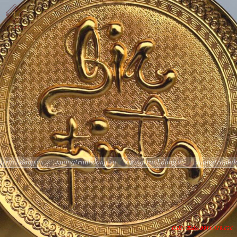 tranh dia chu gia dinh duong kinh 21cm ma vang 24k
