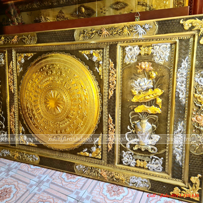 tranh trong dong dat vang kich thuoc 2m3 1m2