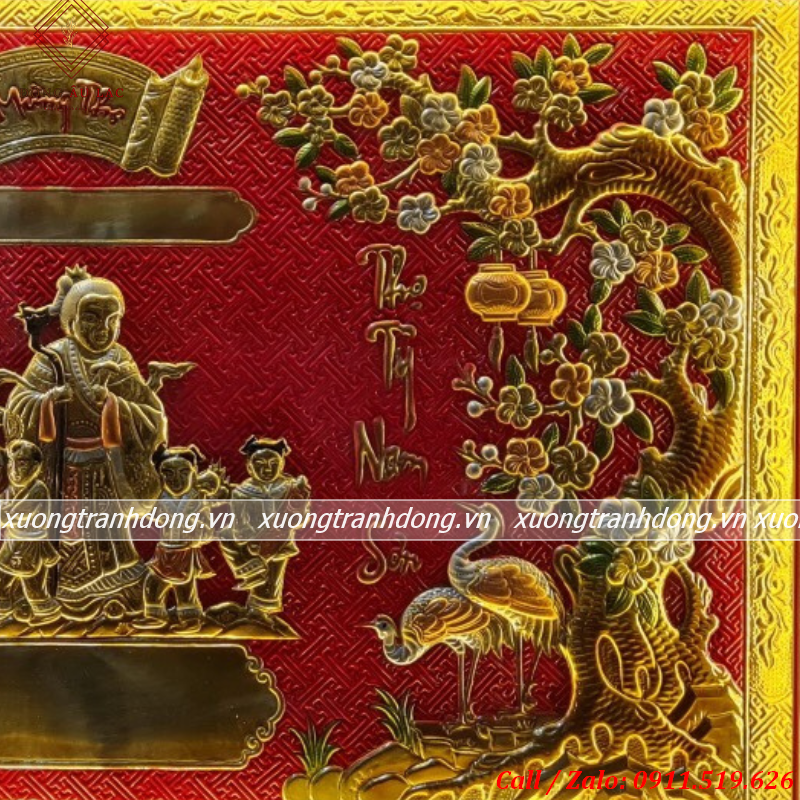 tranh mung tho ba bang dong kich thuoc 70 110