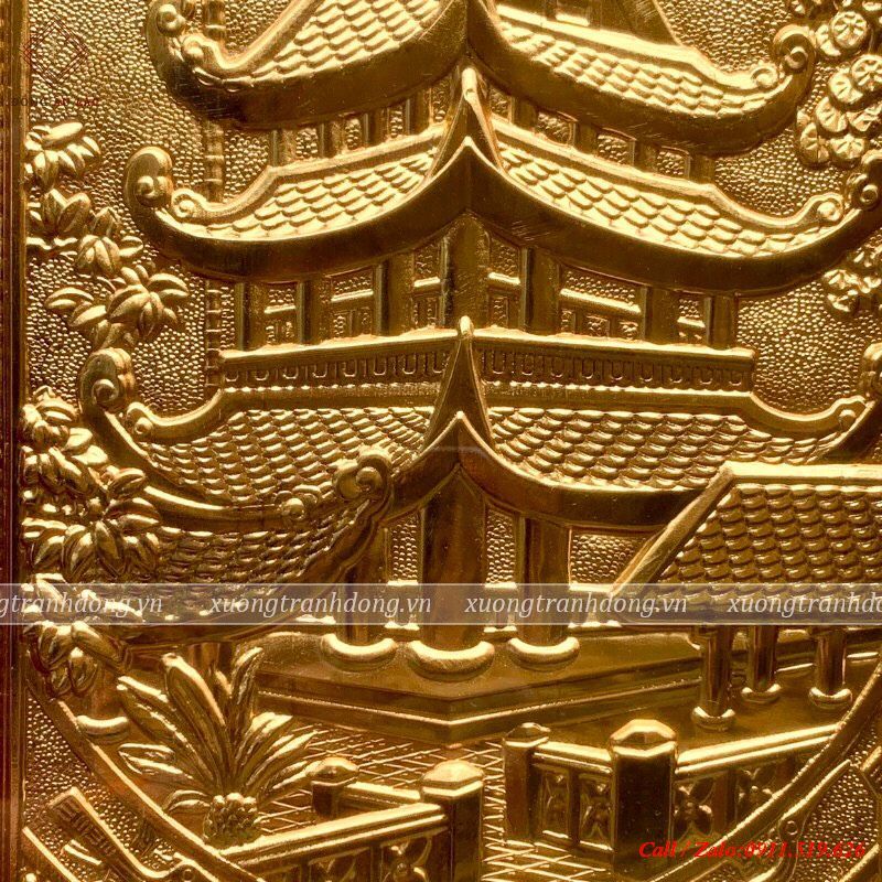 tranh chua keo ma vang 24k bang dong kich thuoc 28 38