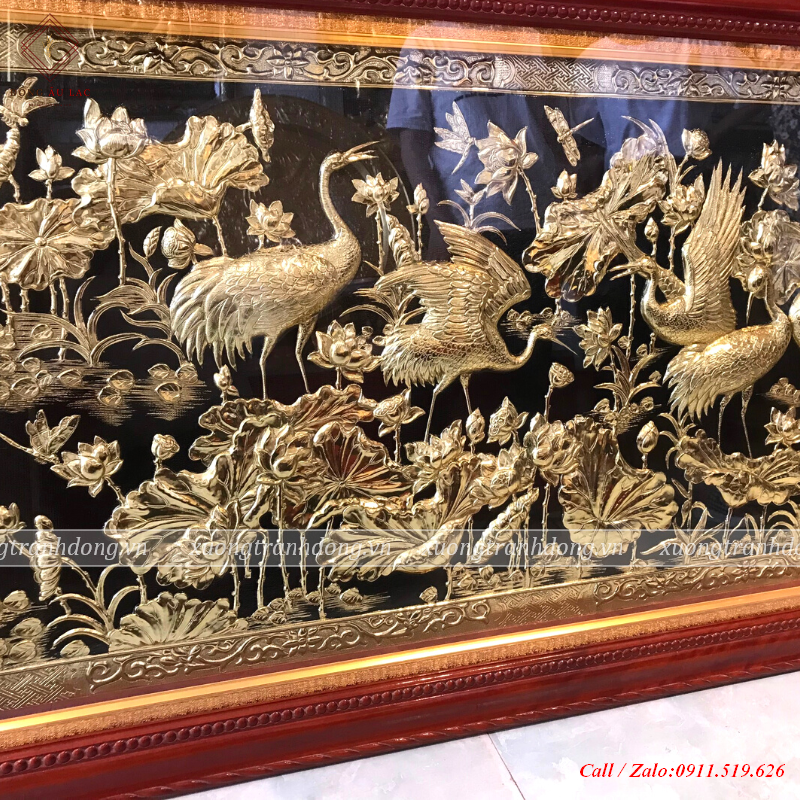 tranh ngu hac quan sen bang dong kich thuoc 107 197cm