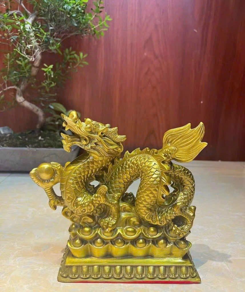 tuong rong nha ngoc dong vang cao 18cm ngang 18cm sau 10cm nang 1 8kg xuong tranh dong