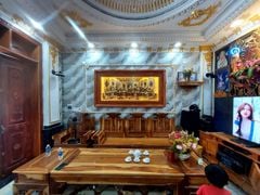 tranh bua tiec ly dong vang gia co khung duc hoa van 2m43x1m33 xuong tranh dong