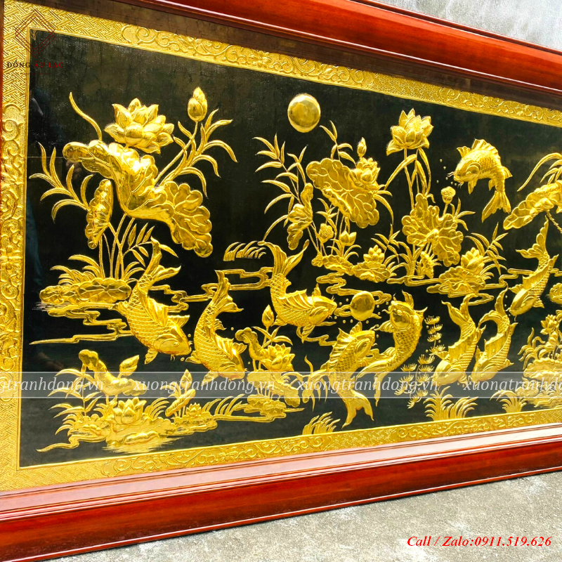 tranh cuu ngu quan hoi ma vang 24k kich thuoc 1m07 1m76