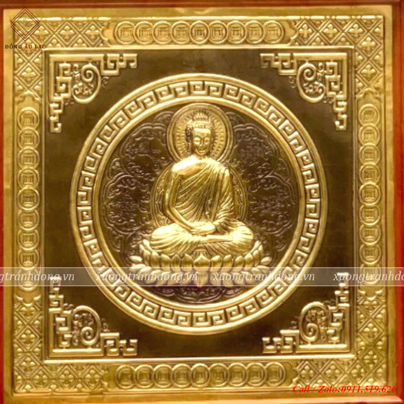 tranh phat thich ca nen den bang dong kich thuoc 45 45