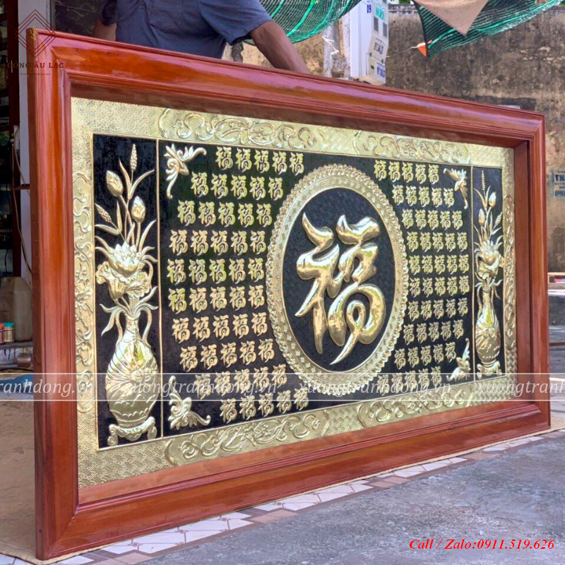 tranh bach phuc 88x155cm nen den