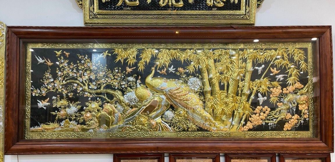 tranh phu the vien man dong vang dat vang bac kich thuoc 2m5x89cm