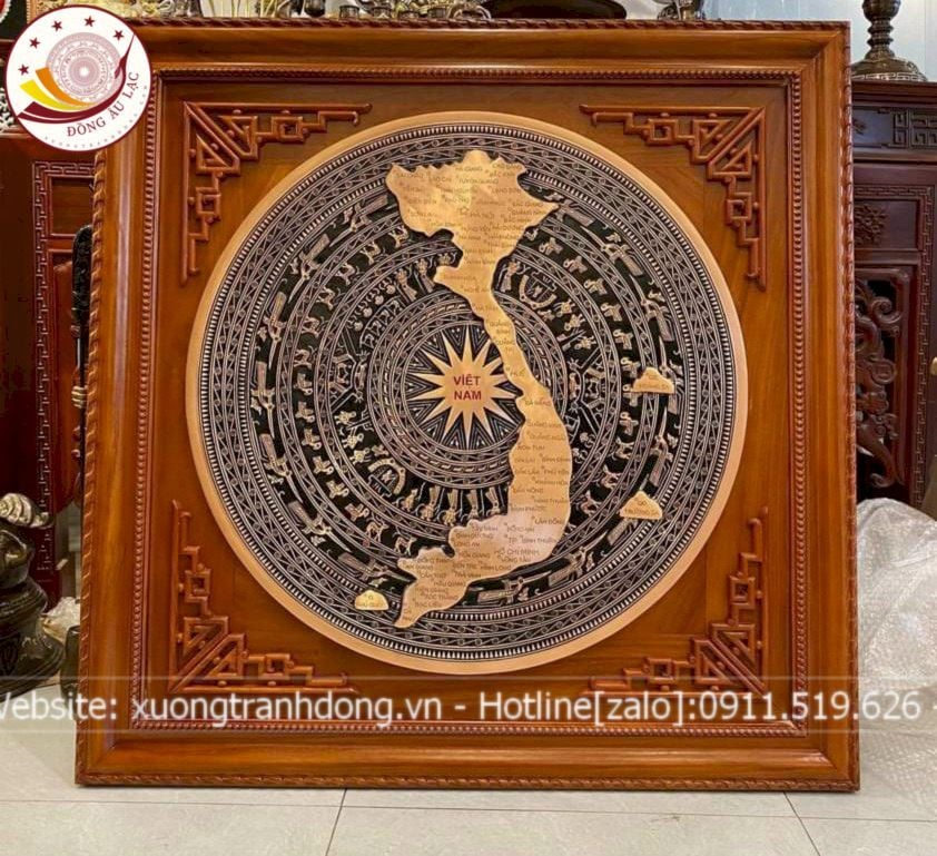tranh trong dong dong do co ban do khung huong kich thuoc 95x95cm xuong tranh dong