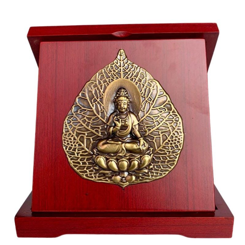 hop qua tang la bo de phat quan am 16x16cm gia co