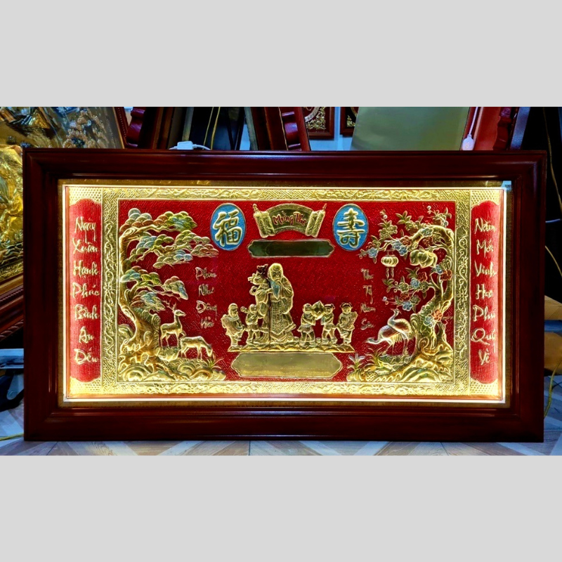 tranh mung tho ong bang dong kich thuoc 1m34x75cm