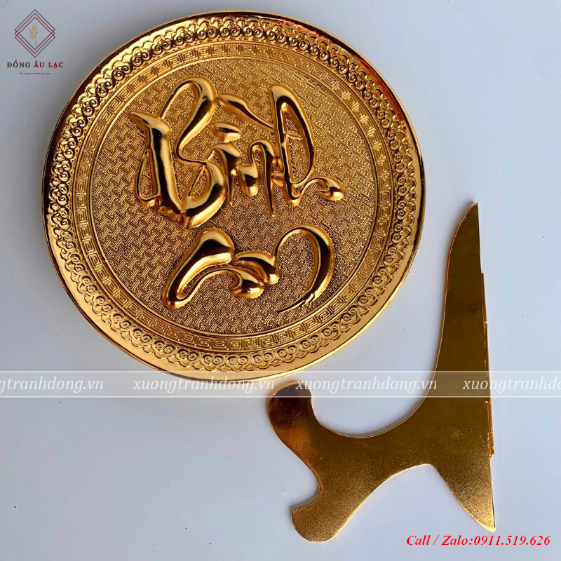 tranh dia binh an duong kinh 21cm ma vang 24k