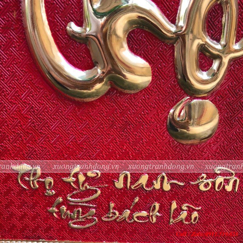 tranh chu tho nen do bang dong kich thuoc 28 38