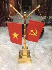 cot co vuong quoc huy dong vang dat vang 24k cao 53cm mau 2 xuong tranh dong