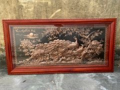 tranh vinh hoa phu quy bang dong do gia co khung huong kich thuoc 2m17x1m07 xuong tranh dong