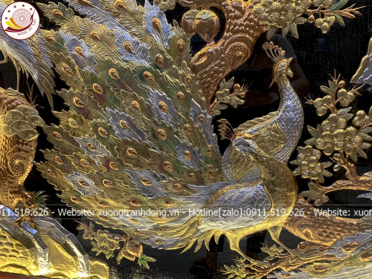 tranh ngoc duong phu quy dong vang dat vang bac kich thuoc 2m3x1m2