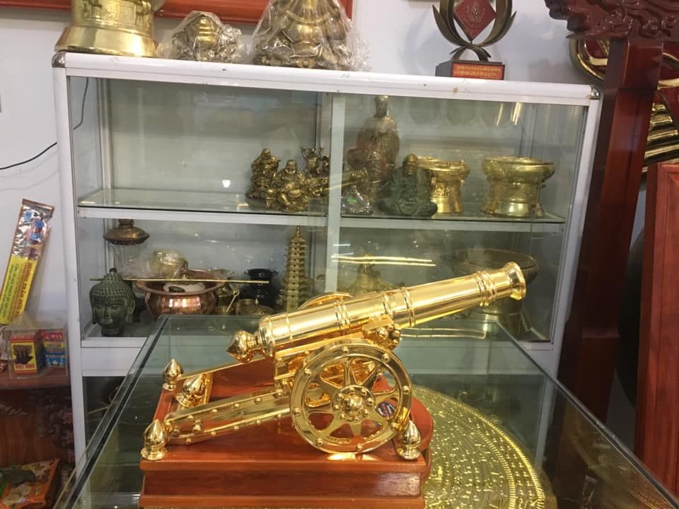 phao than cong dong vang ma vang 24k cao 22cm mau 1 xuong tranh dong