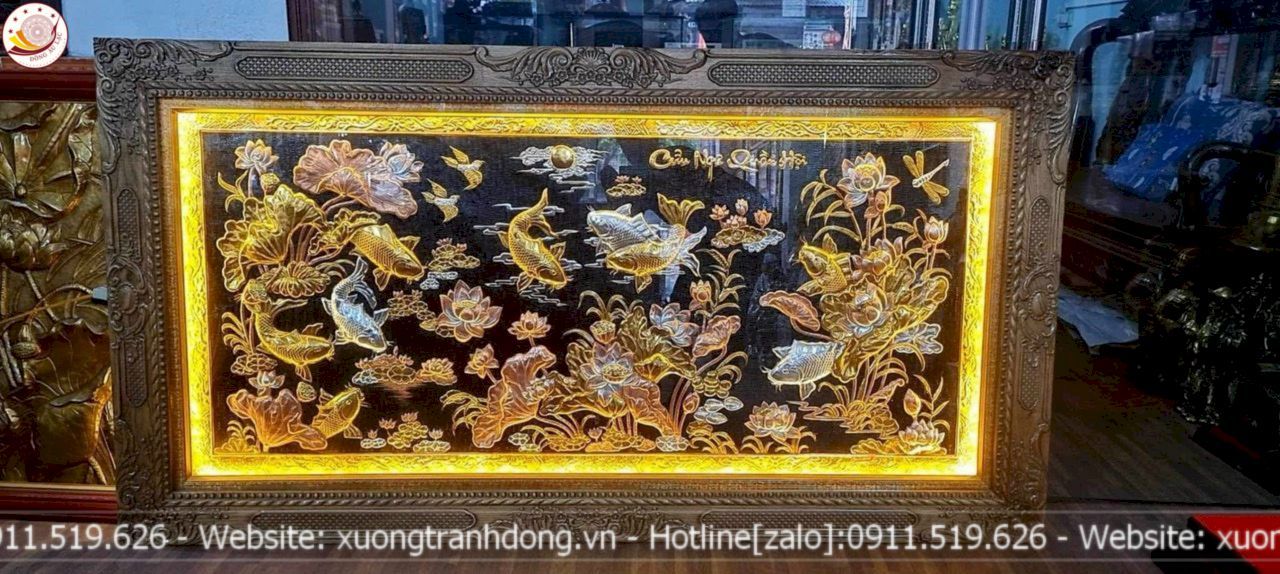 tranh cuu ngu quan hoi dong do dat vang bac khung duc 1m7x90cm xuong tranh dong