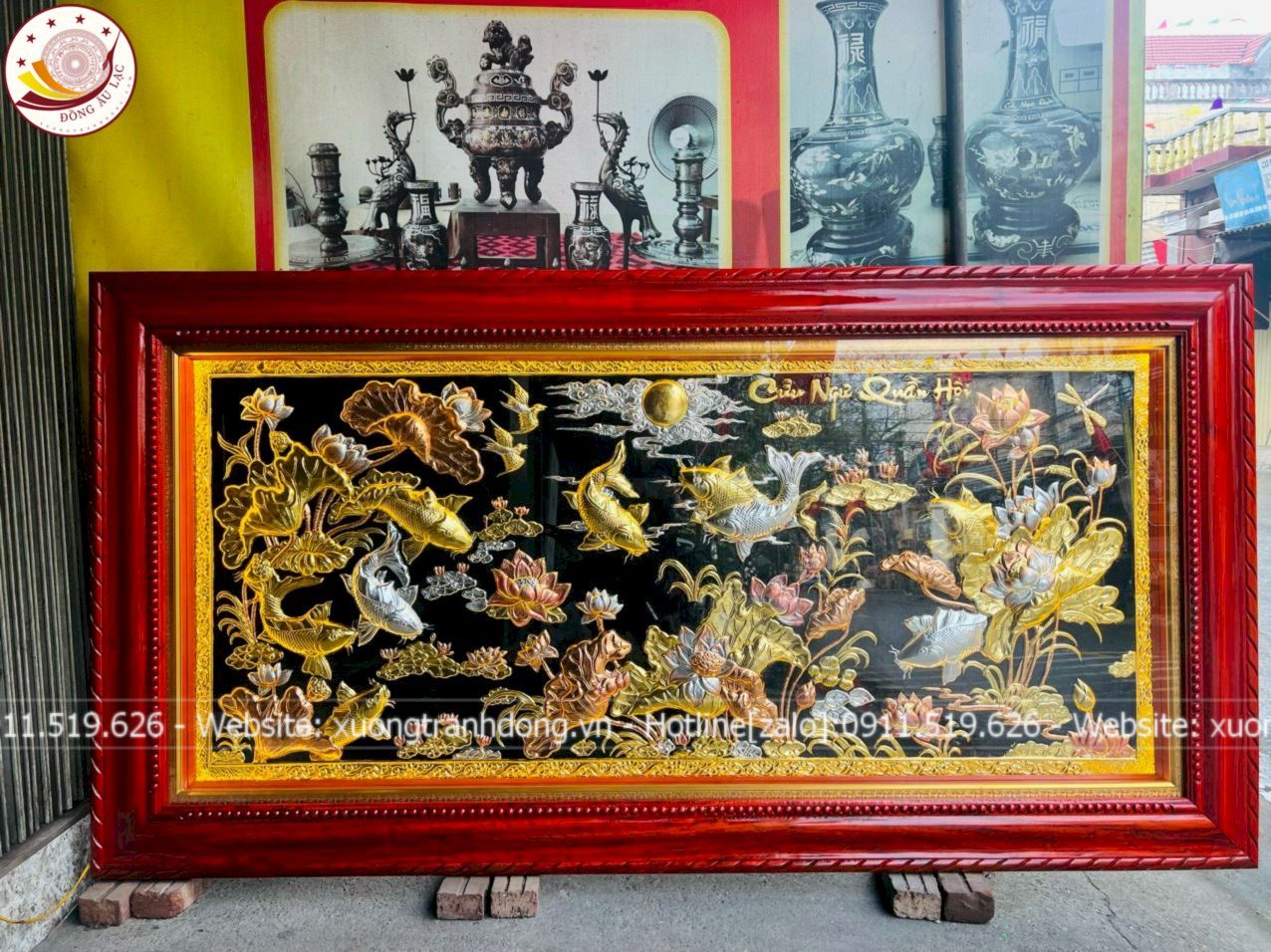 tranh cuu ngu quan hoi dong vang dat vang bac kich thuoc 2m3x1m2 xuong tranh dong