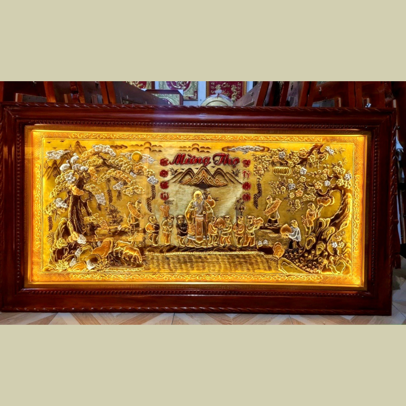 tranh mung tho cu ong bang dong kich thuoc 90x170