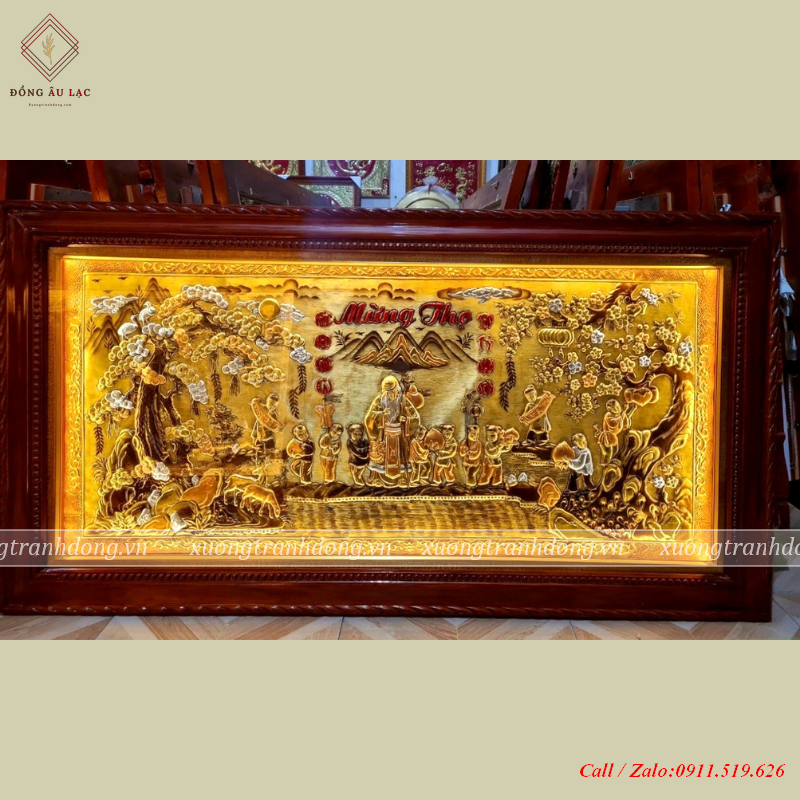 tranh mung tho cu ong bang dong kich thuoc 90x170
