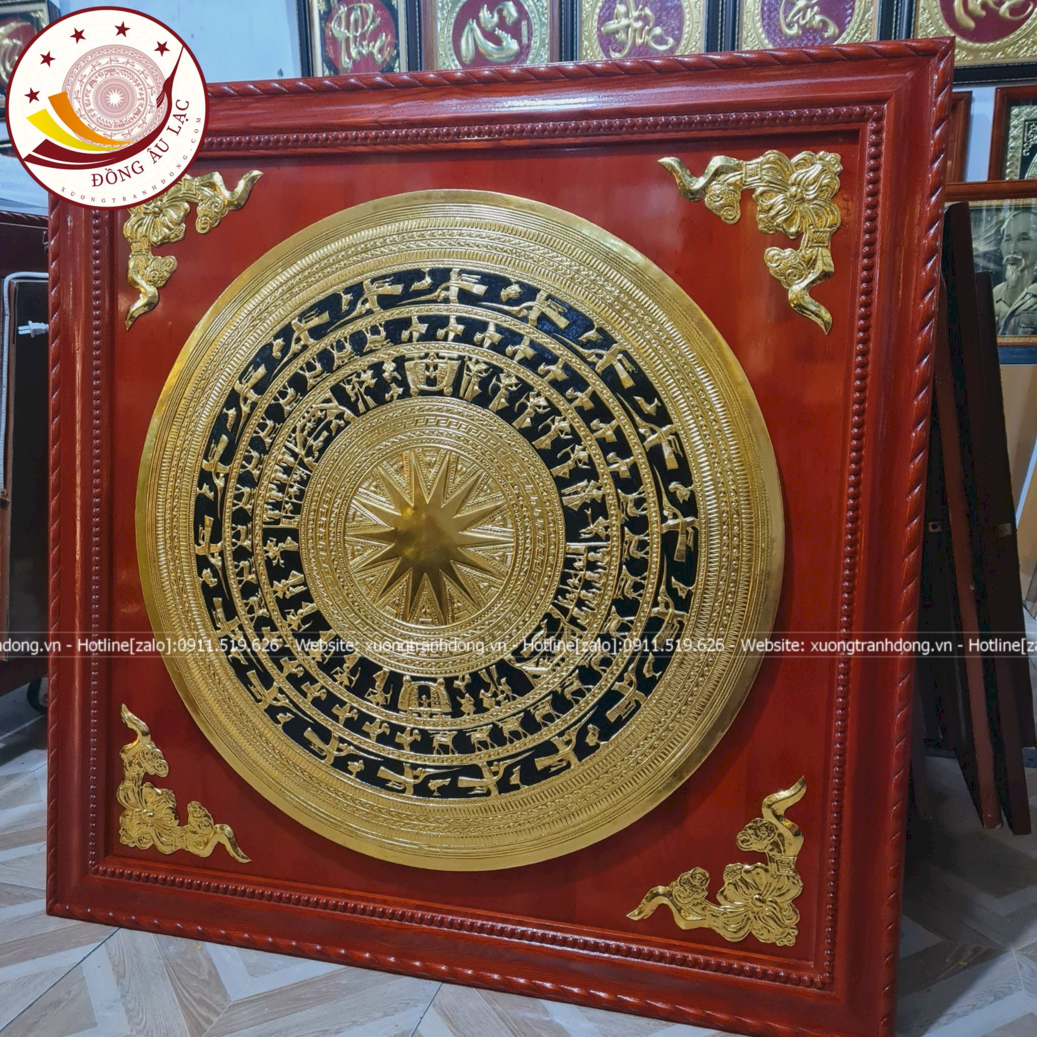 tranh trong dong dong vang dat vang kich thuoc 1m2x1m2 xuong tranh dong