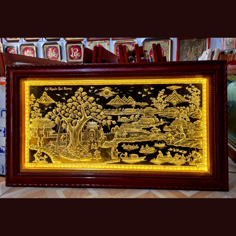 tranh coi nguon que huong dong vang dat vang kich thuoc 90 170cm