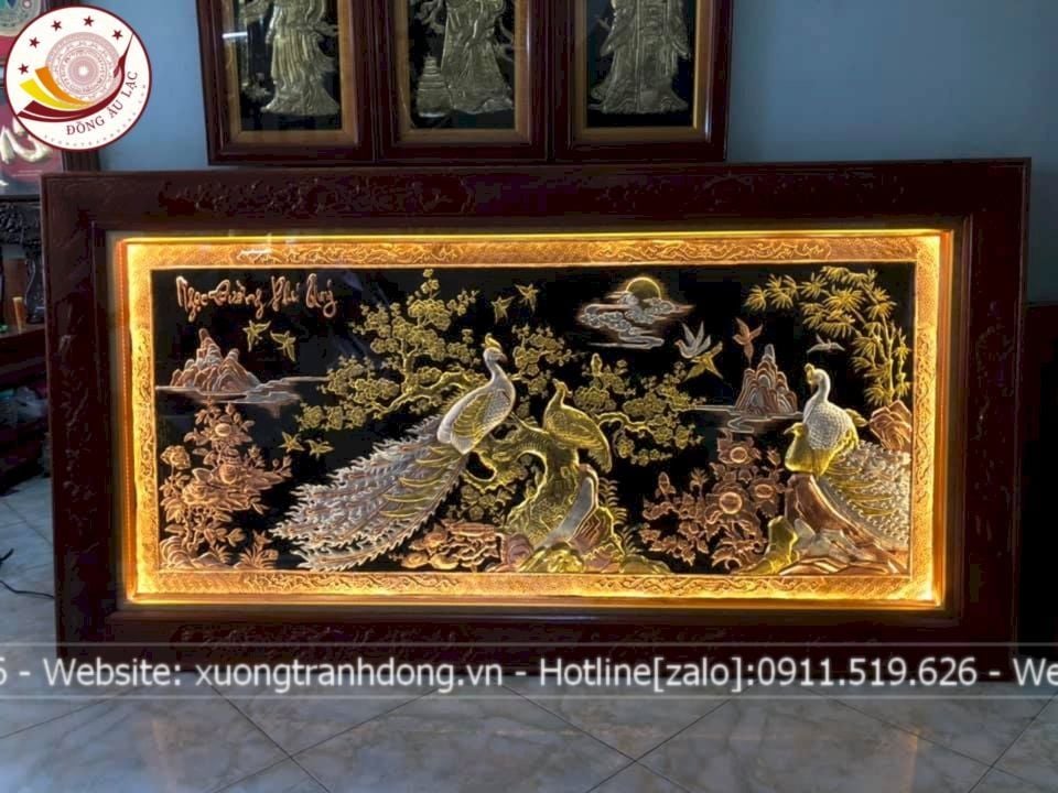 tranh ngoc duong phu quy dong do dat khung tu quy kich thuoc 1m55x88cm