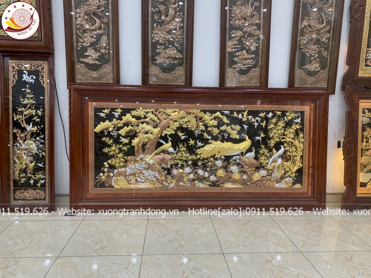 tranh vinh hoa phu quy bang dong vang dat vang bac kich thuoc 1m79x89cm xuong tranh dong