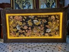 tranh cuu ngu quan hoi dong do dat vang bac khung duc 1m7x90cm xuong tranh dong