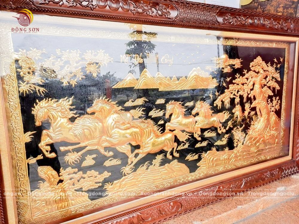 tranh ma dao thanh cong bang dong vang ma vang 24k kt 1m55x88cm