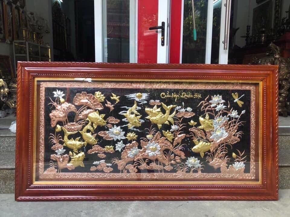 tranh cuu ngu quan hoi bang dong do nen den dat vang bac kich thuoc 1m7x90cm