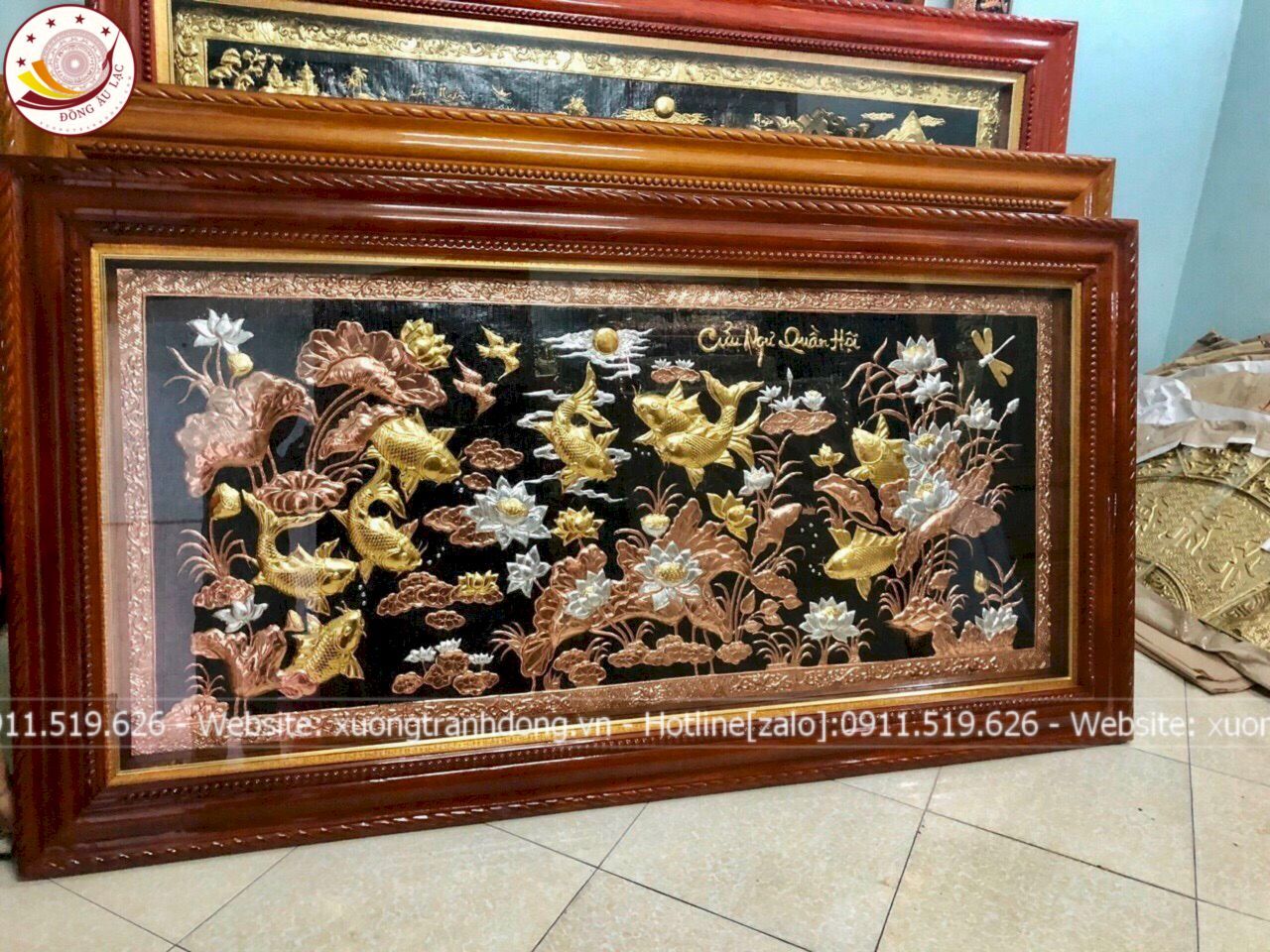 tranh cuu ngu quan hoi dong do dat vang bac 1m7x90cm xuong tranh dong