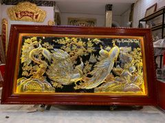 tranh ngoc duong phu quy dong vang dat vang bac kich thuoc 2m3x1m2