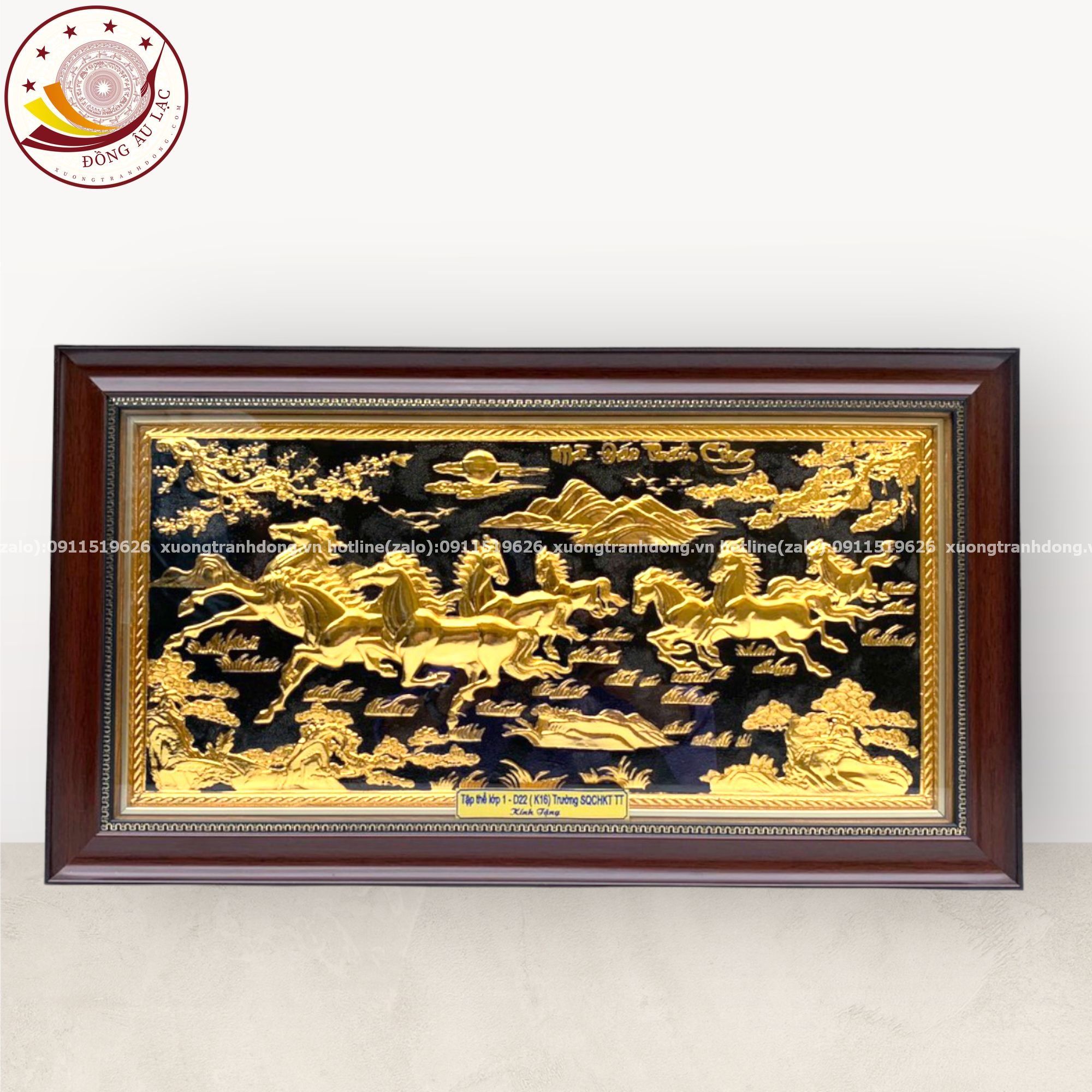 tranh qua tang ma dao thanh cong dong vang ma vang 24k kich thuoc 38x68cm xuong tranh dong