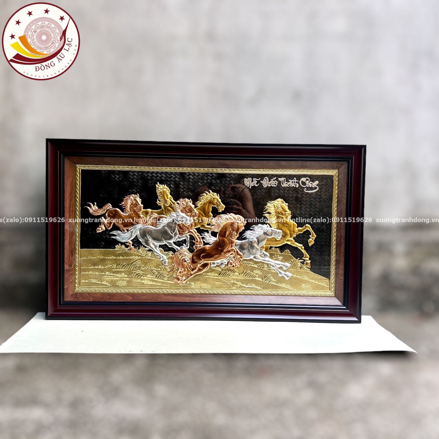 tranh qua tang ma dao thanh cong dong vang dat tam khi kich thuoc 52x92cm xuong tranh dong