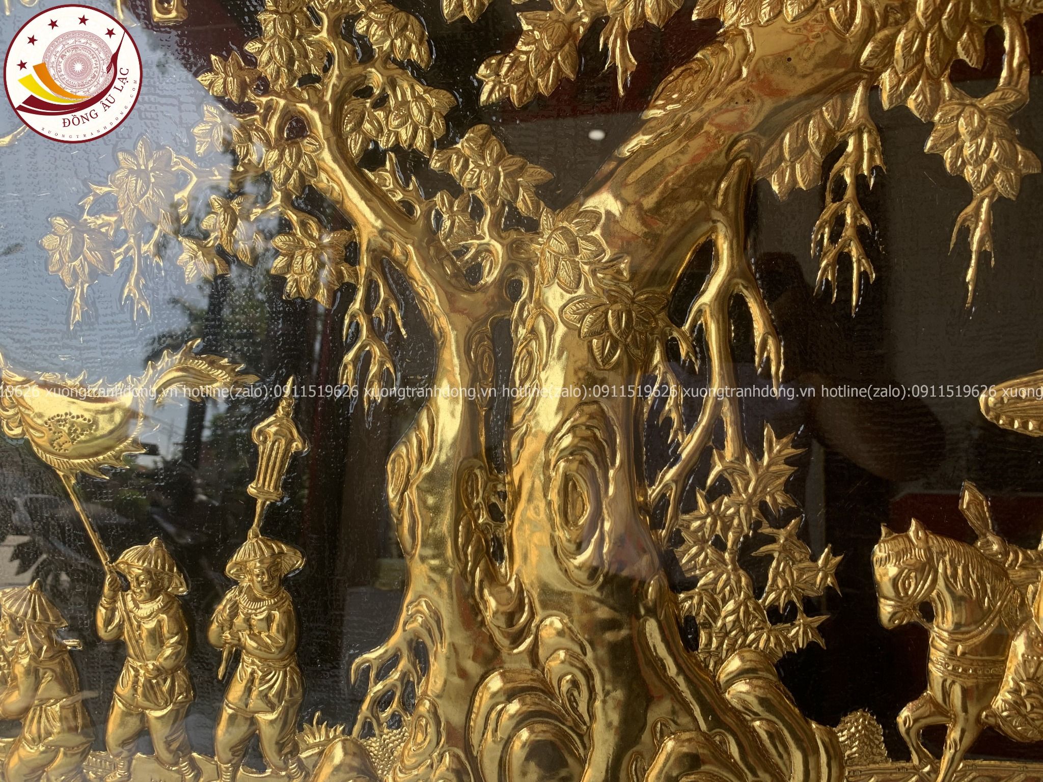 tranh vinh quy bai to dong vang dat vang kich thuoc 2m30x1m20 xuong tranh dong