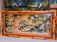 tranh vinh hoa phu quy bang dong do dat vang bac khung duc dat khung kich thuoc 2m3x1m2 xuong tranh dong