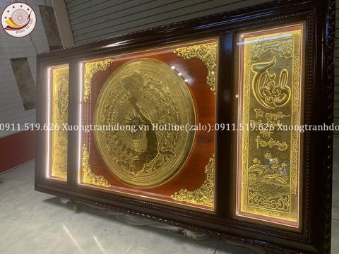 tranh trong dong dong vang dat vang kich thuoc 2m31x1m26 xuong tranh dong