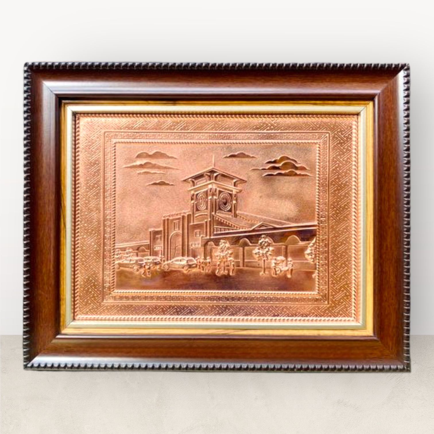 tranh qua tang danh lam cho ben thanh bang dong do kich thuoc 28x34cm xuong tranh dong