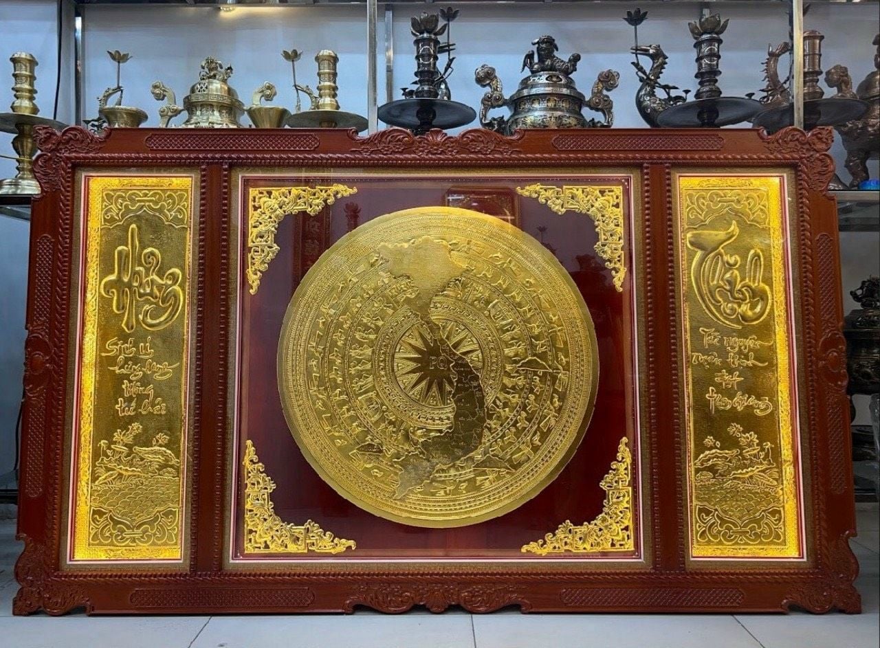 tranh trong dong hung thinh dong vang dat vang kich thuoc 1m97x1m07 xuong tranh dong