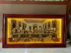 tranh bua tiec ly dong vang gia co 1 m7x90cm xuong tranh dong